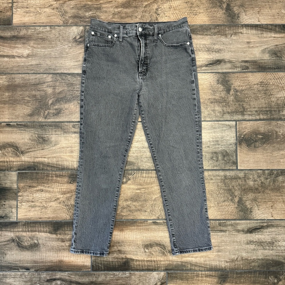 Madewell The Perfect Vintage Jean Womens 30 Gray Stretch Denim Zip Fly High Rise